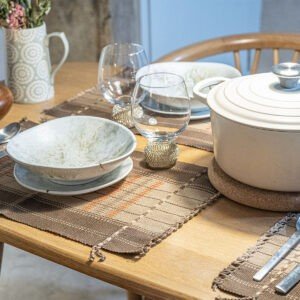 Handwoven Placemat in Earthy Brown