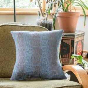 Cushion Cover in Pale Blue and Grey