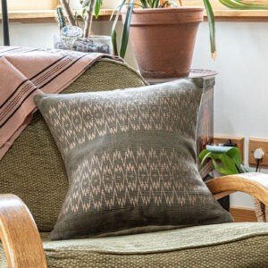Cushion Cover Handwoven in Olive Green