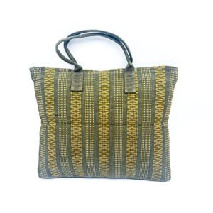 Laptop Bag – Olive Green Naga Geometric Pattern