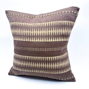 Handwoven Cushion Cover Walnut & Beige