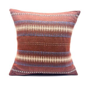 Handwoven Cushion Cover in Chestnut Brown