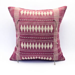 Handwoven Cushion Cover in Dusty Rose
