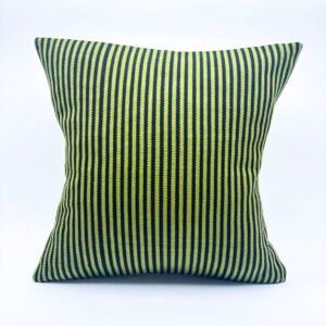 Handwoven Cushion Cover in Chartreuse Stripe