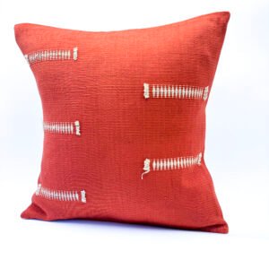 Handwoven Cushion Cover in Terracotta