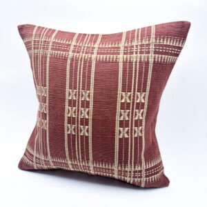 Handwoven Cushion Cover in Chestnut Brown
