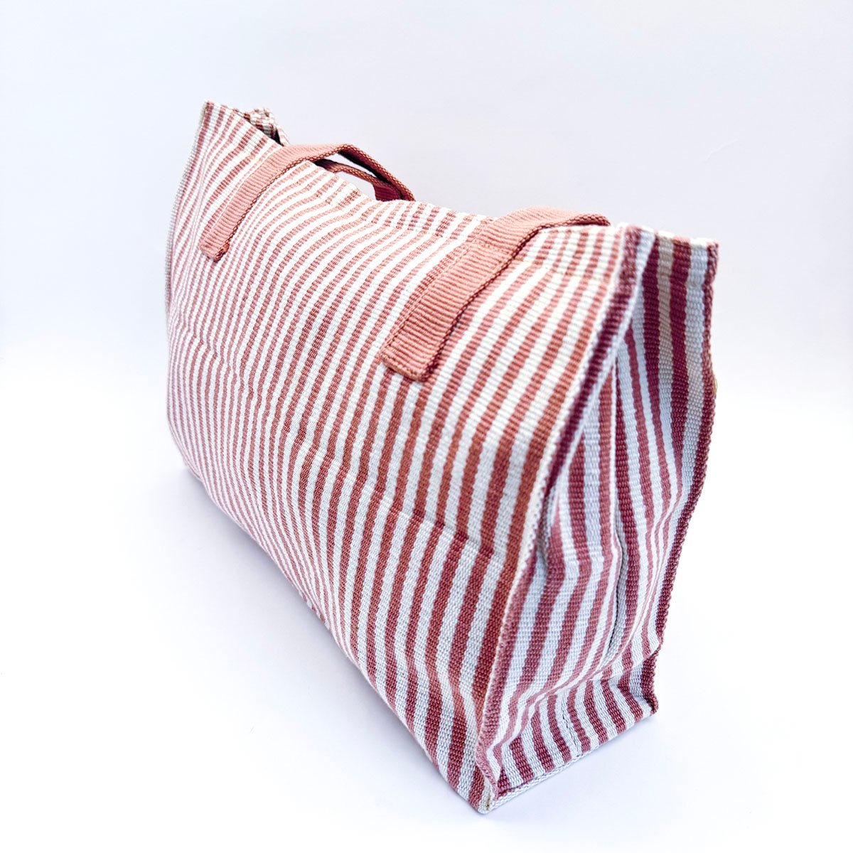 Tote Bag in Pastel Rose & White Stripes - Image 5