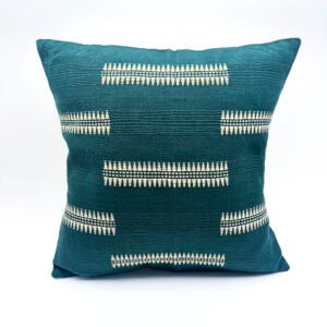 Handwoven Cushion Cover in Emerald Green
