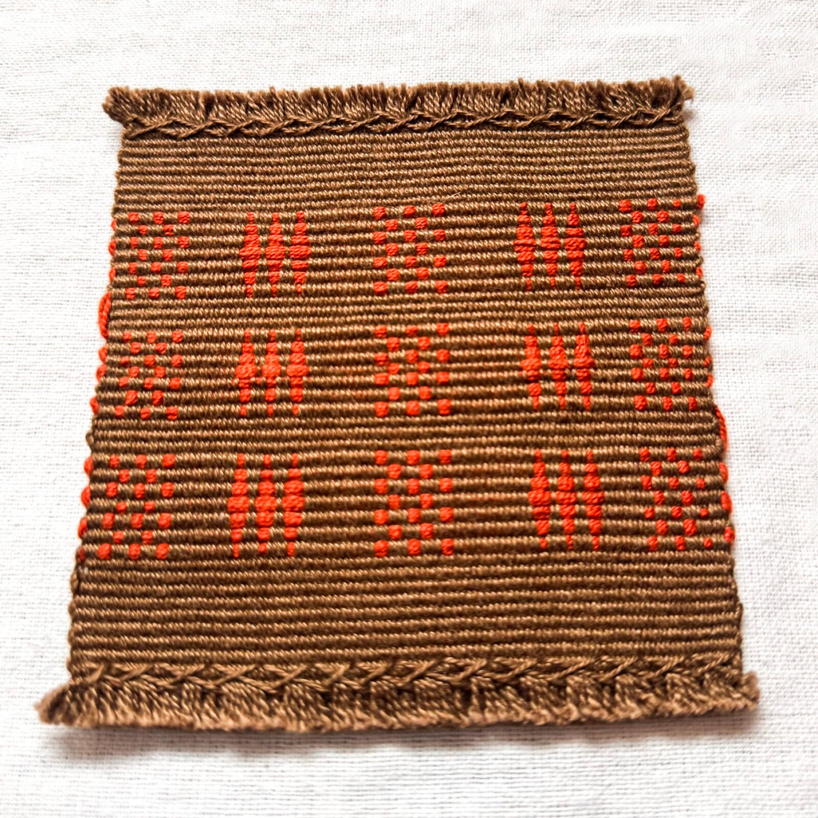 Handwoven Coaster in Terracotta Hues - Image 5