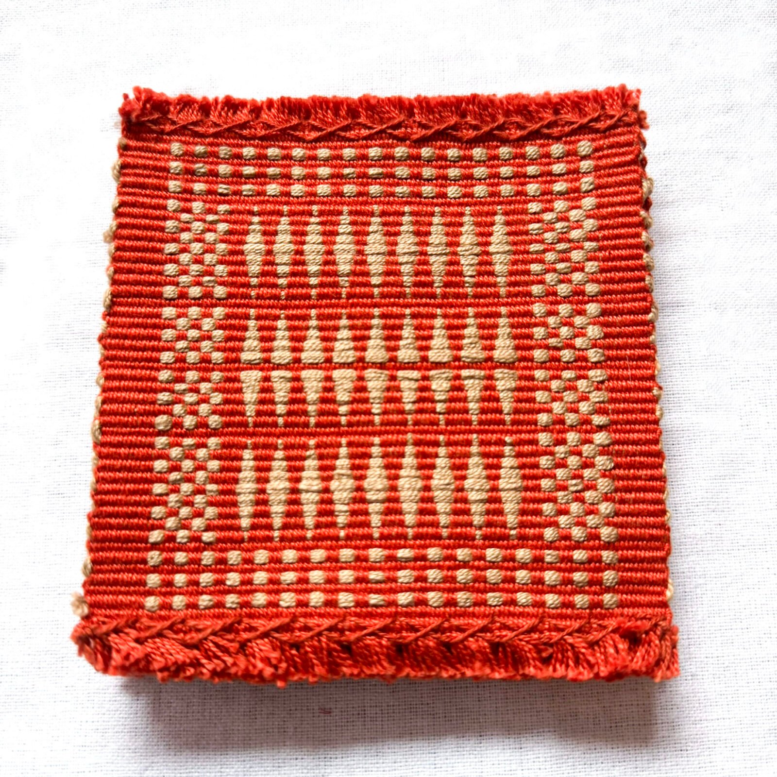 Handwoven Coaster in Terracotta Hues - Image 3