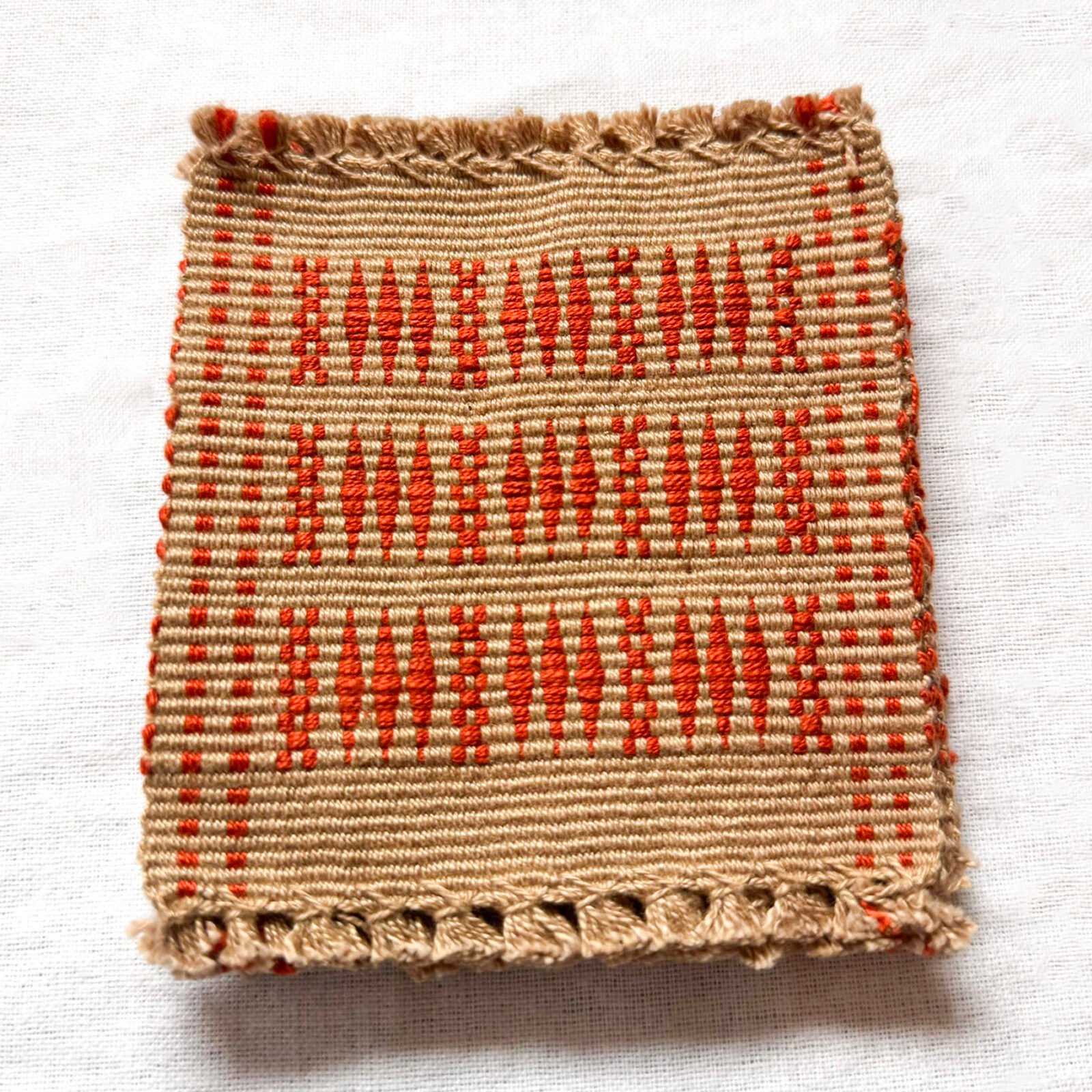 Handwoven Coaster in Terracotta Hues - Image 6